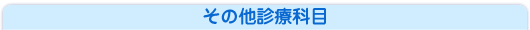 その他診療科目